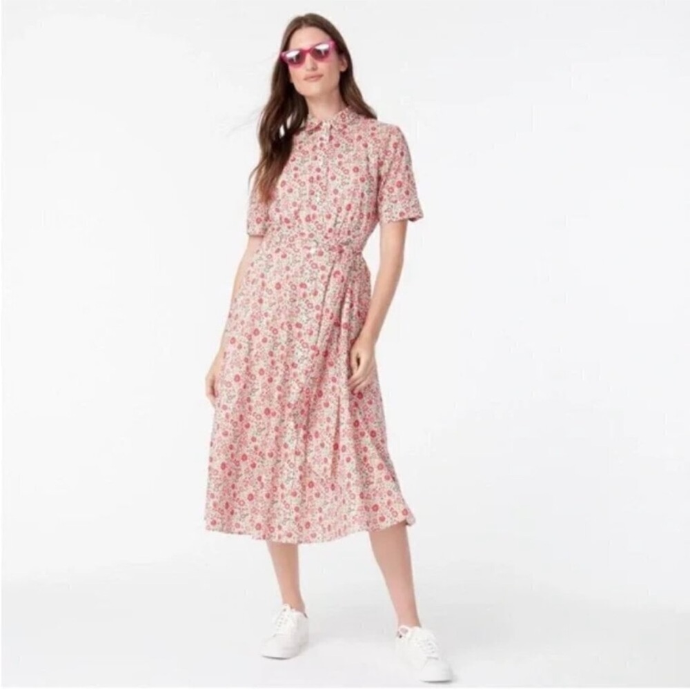 J Crew Belted Shirtdress in Liberty Danjo Floral - Picture 5 of 7